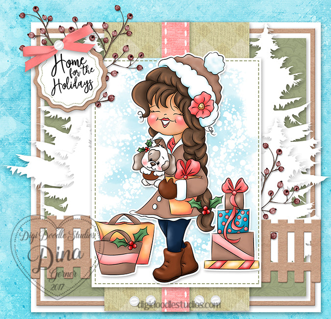 Ella Eve Home For the Holidays Digi Stamp