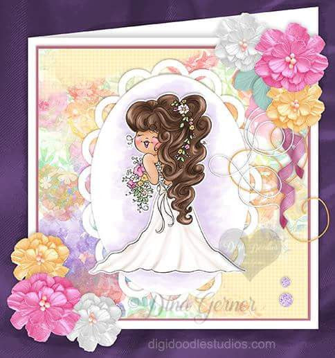 Blushing Bride Digi Stamp