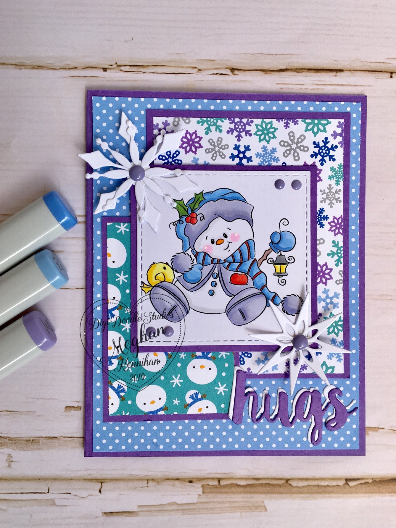 Blizzy Snowman Digi Stamp