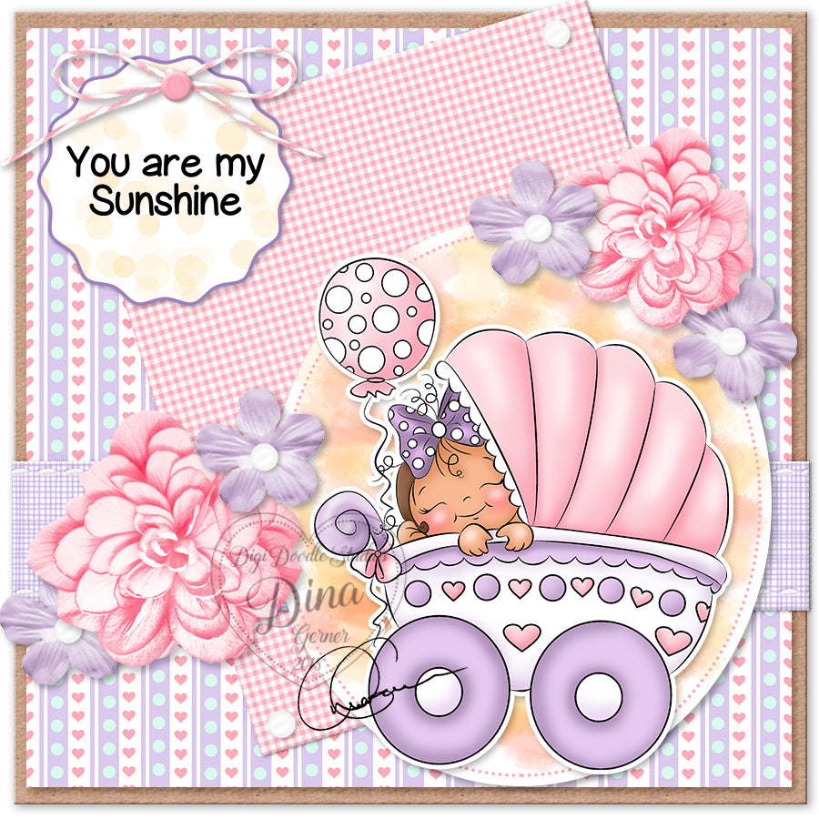 Little Gabby Stroll Digi Stamp