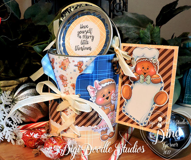Jacks Ginger Gingerbread Gift Tag Digi Stamp