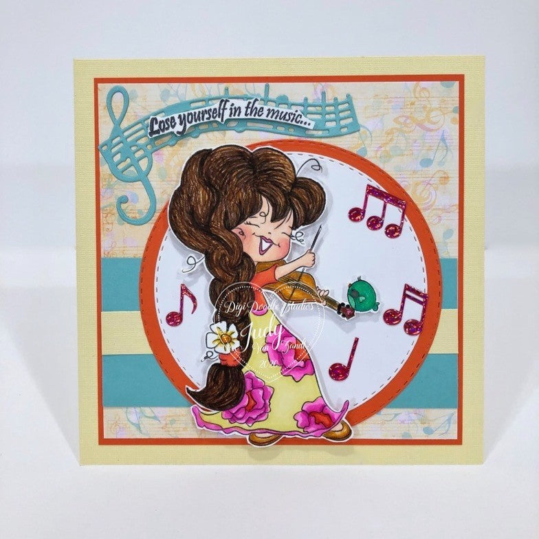 Violinist Janie Digi Stamp