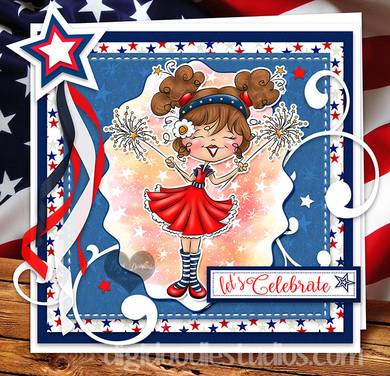 Digi Doodles USA MADE 6x6 Digital Background Papers