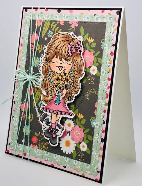 Keira and Her Puppy Digi Stamp
