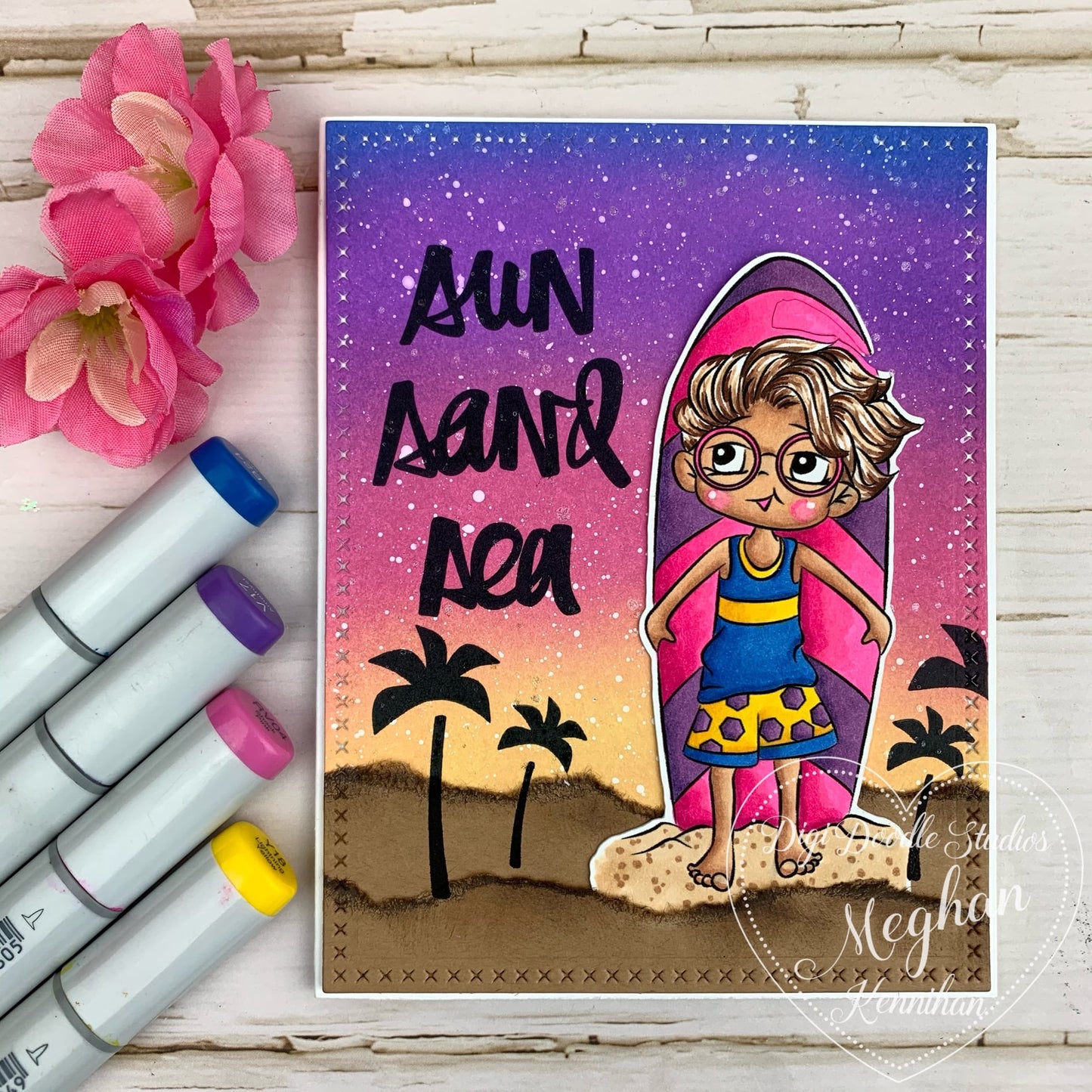 Liam's Surfboard Digi Stamp