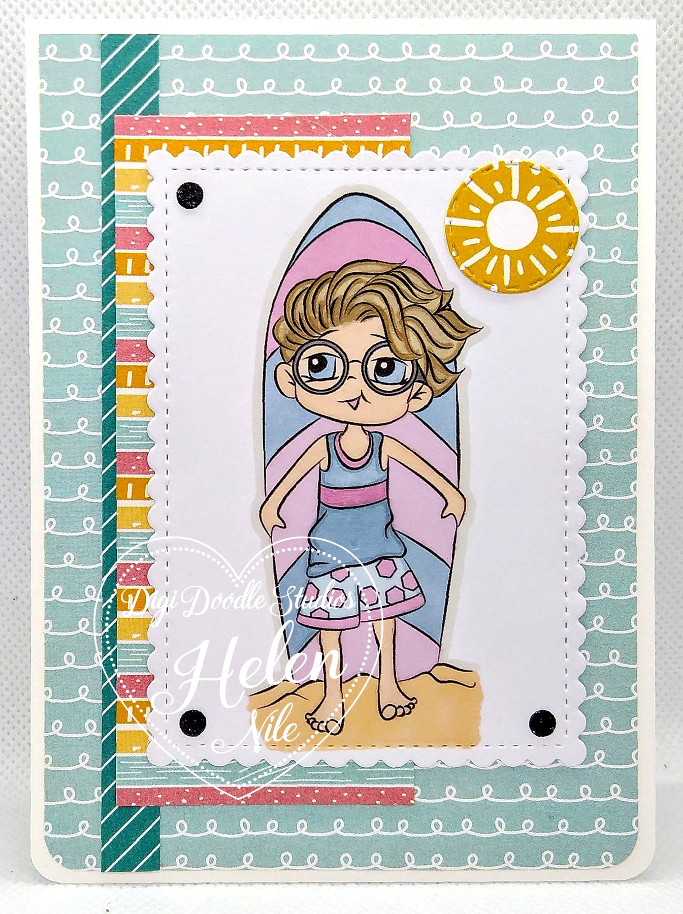 Liam's Surfboard Digi Stamp