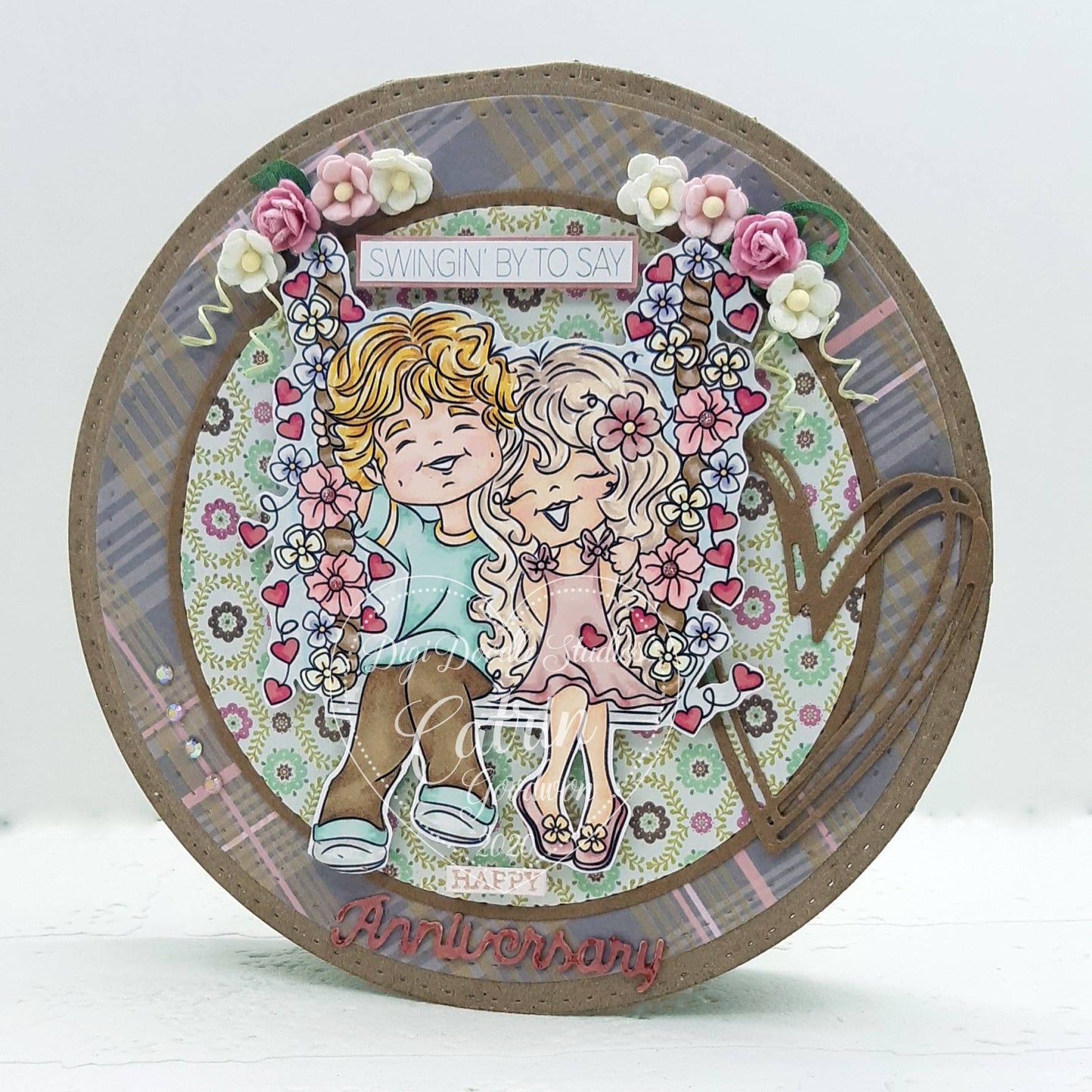 Lover's Swing Valentine Digi Stamp