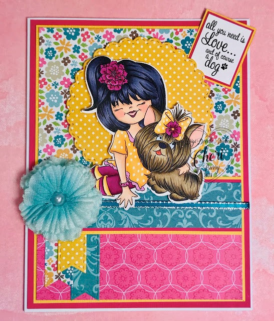 Maddy & Molly Yorkie Digi Stamp