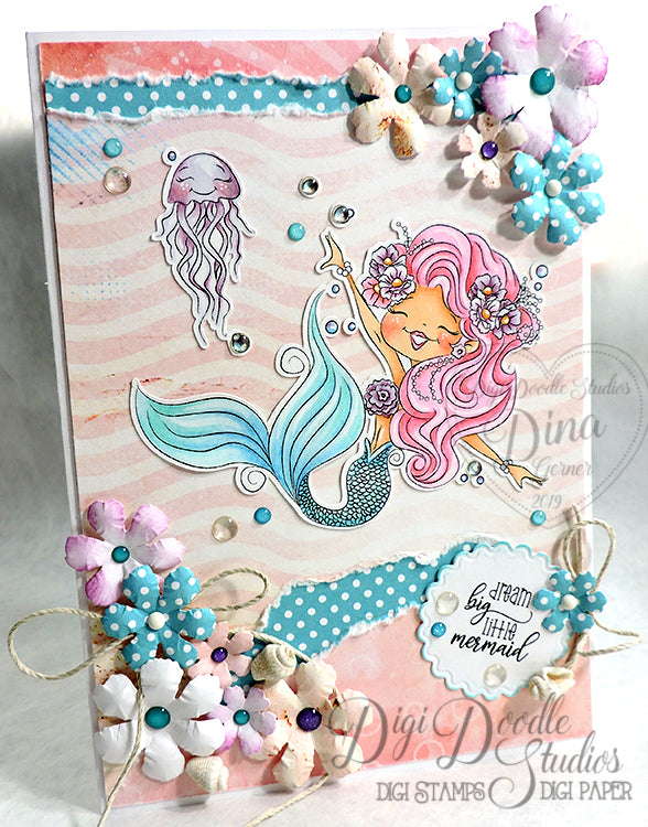 Marina Mermaid Digi Stamp