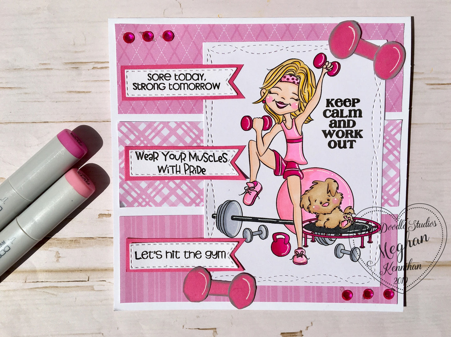 Meghan and Maddie Get Fit Digi Stamp