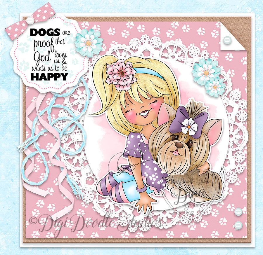 Maddy & Molly Yorkie Digi Stamp