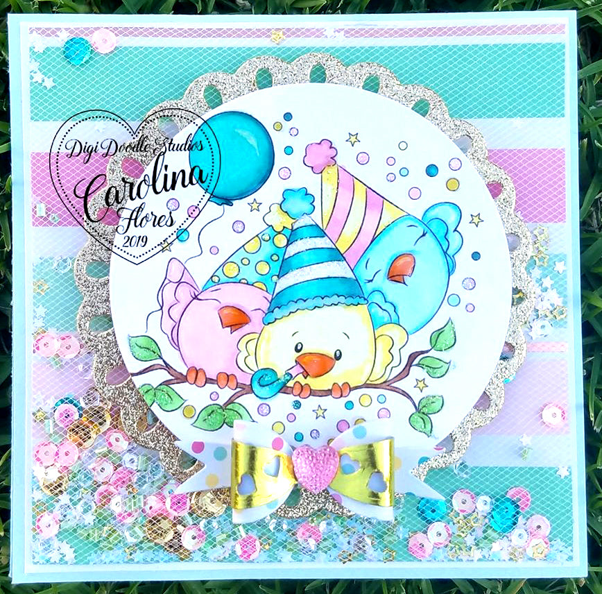Party Birds Digi Stamps
