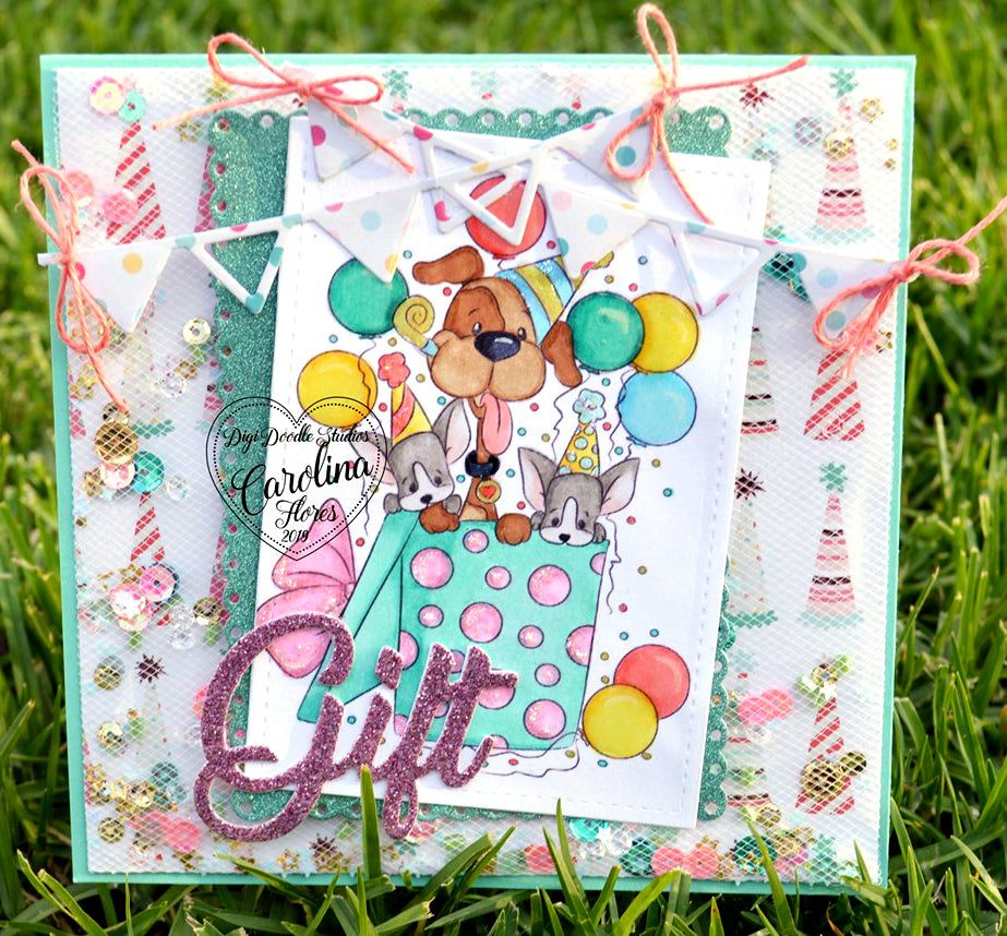 Party Pups Digi Stamp