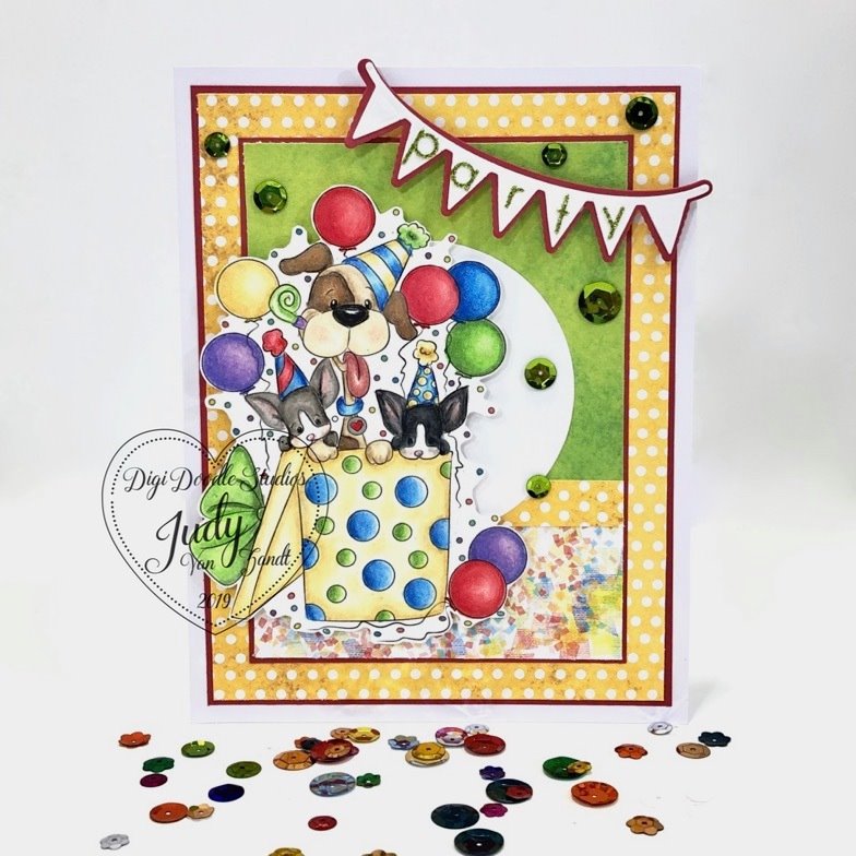 Party Pups Digi Stamp