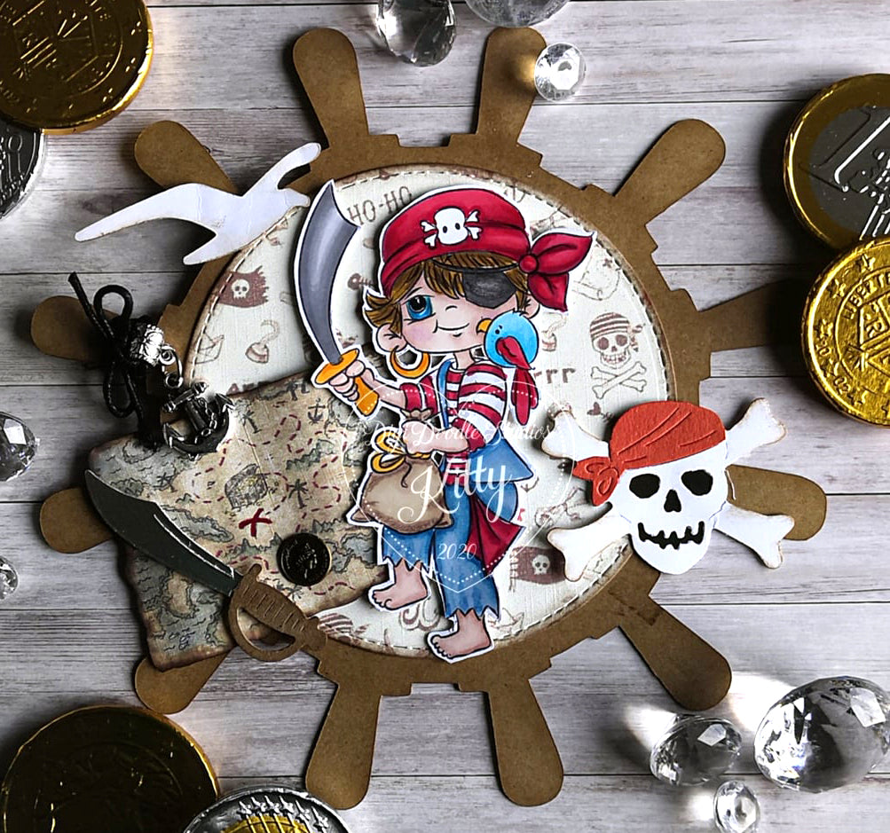 Pauly Pirate Digi Stamp
