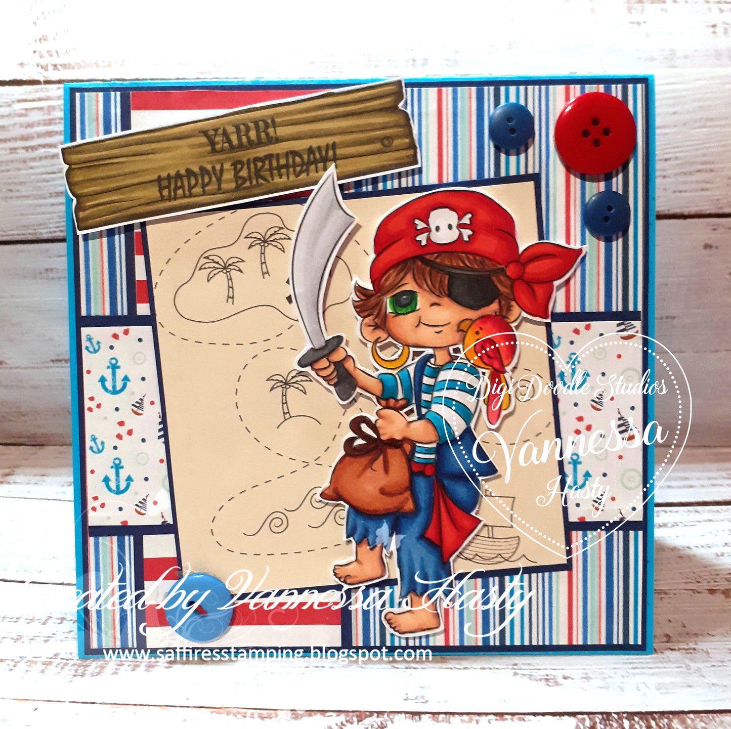 Pauly Pirate Digi Stamp