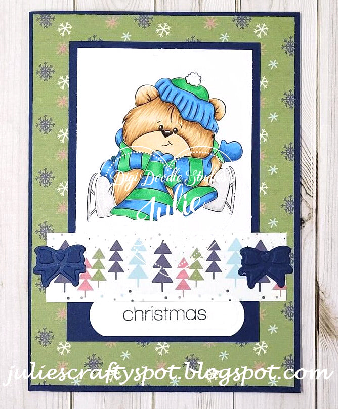 Sammi Skater Bear Digi Stamp