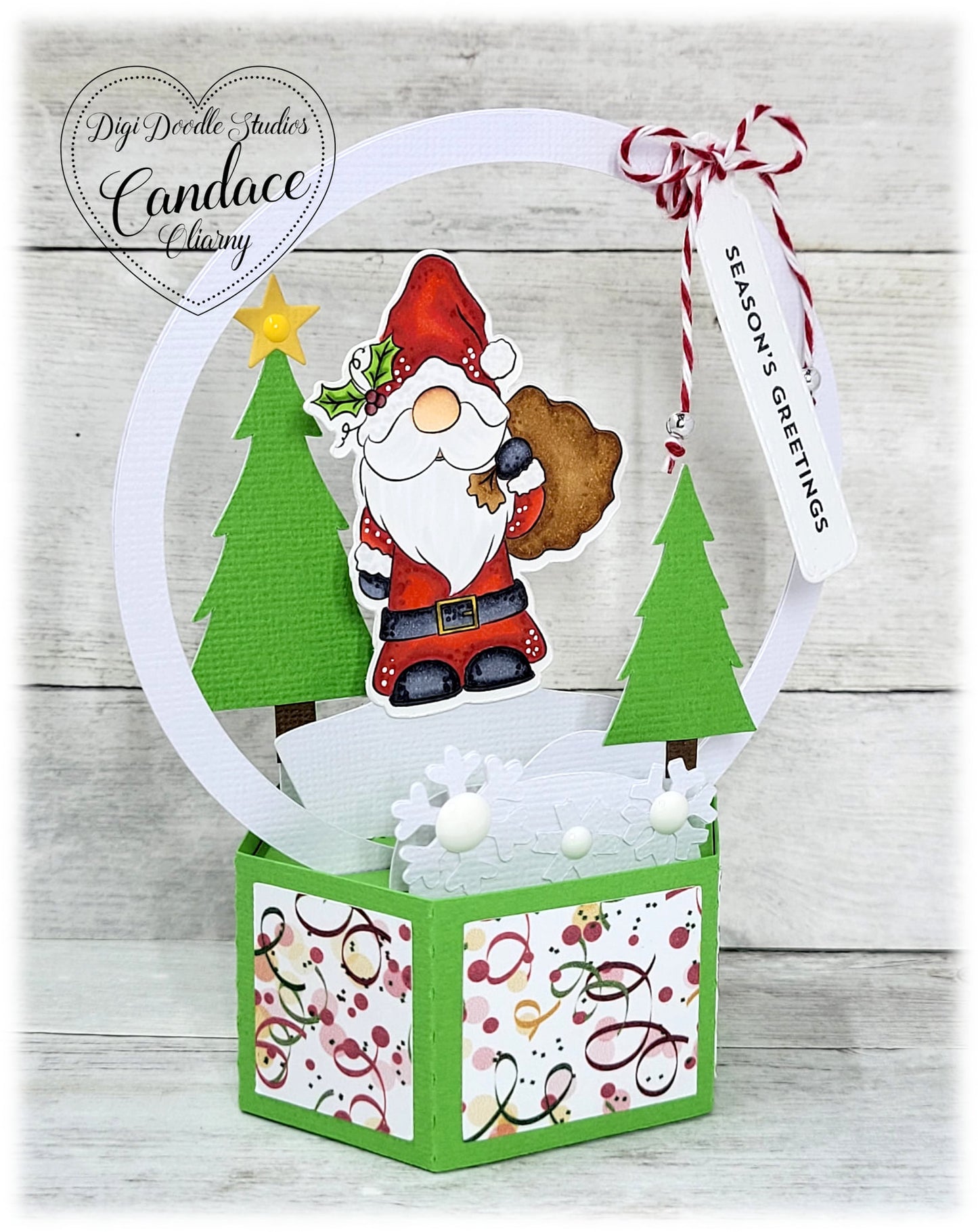 Santa Gnome Digi Stamp