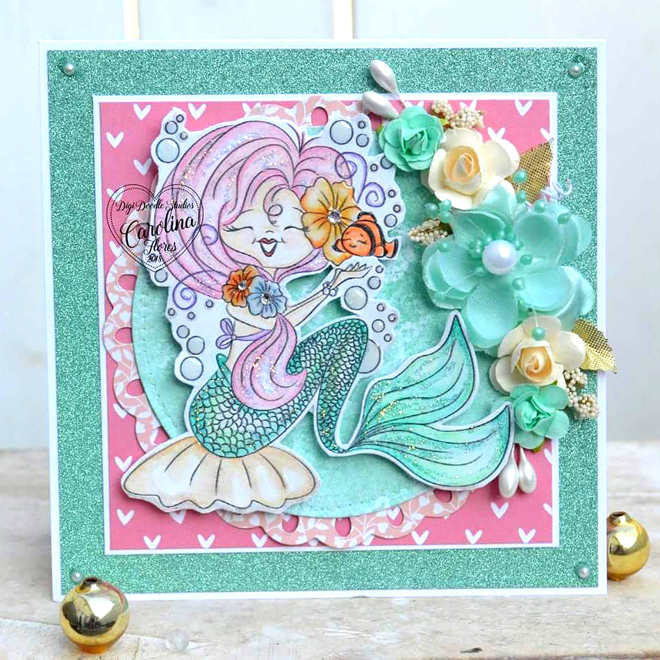 Serina Mermaid Digi Stamp