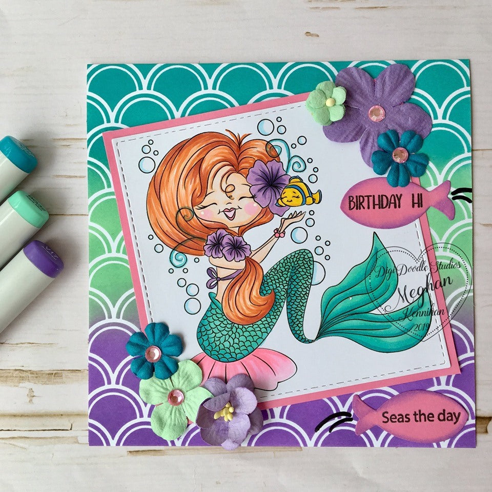 Serina Mermaid Digi Stamp