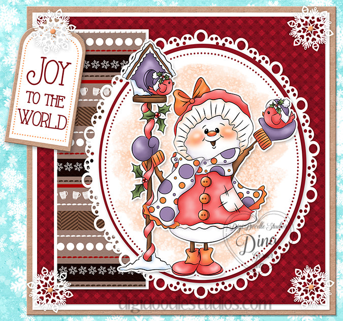 Snowman Joy Digi Stamp