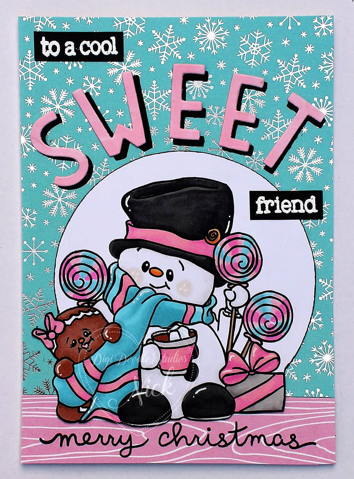 Sweet Freddie Frost Snowman Digi Stamp