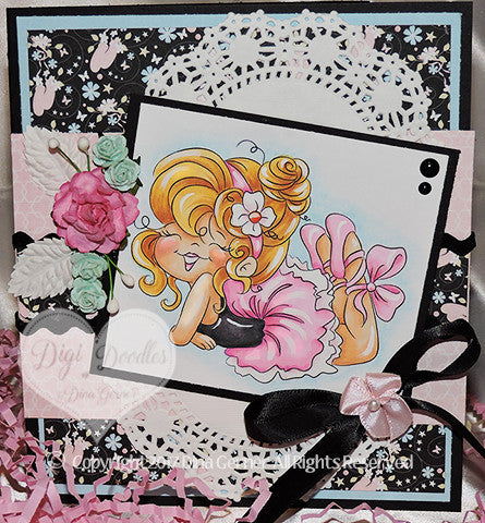 Sylvie Ballerina Digi Stamp