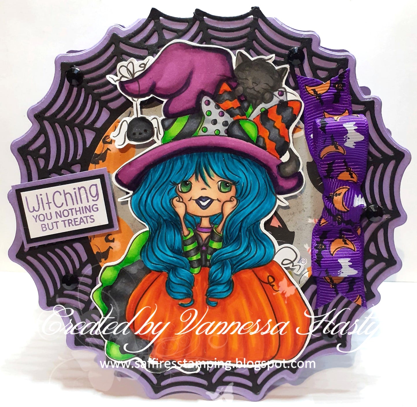 Ginevra Halloween Witch Digi Stamp