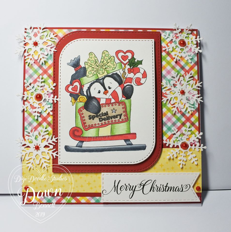 Penguin Wobbles Special Delivery Digi Stamp