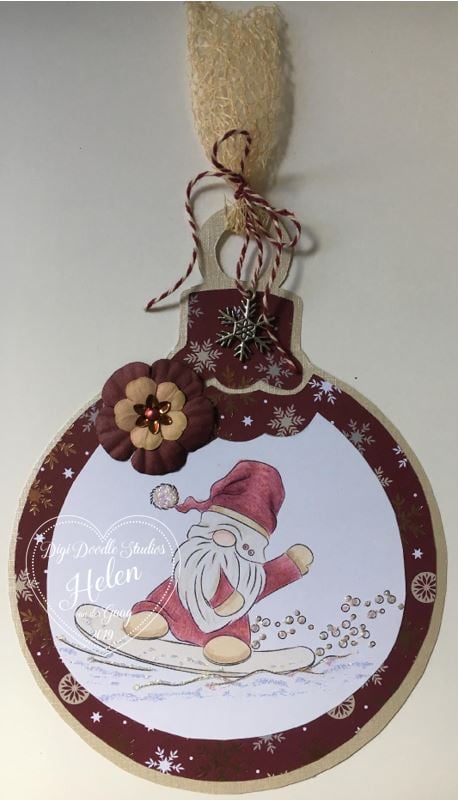 Wrolin Snowboarding Gnome Digi Stamp