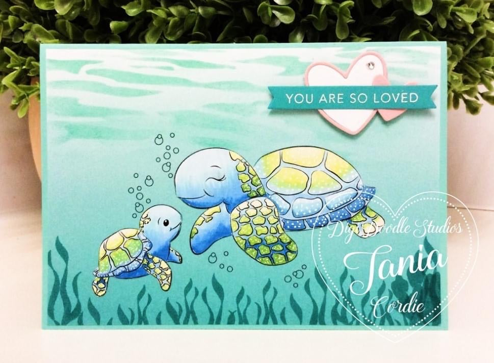Koopa and Troopa Sea Turtles Digi Stamp