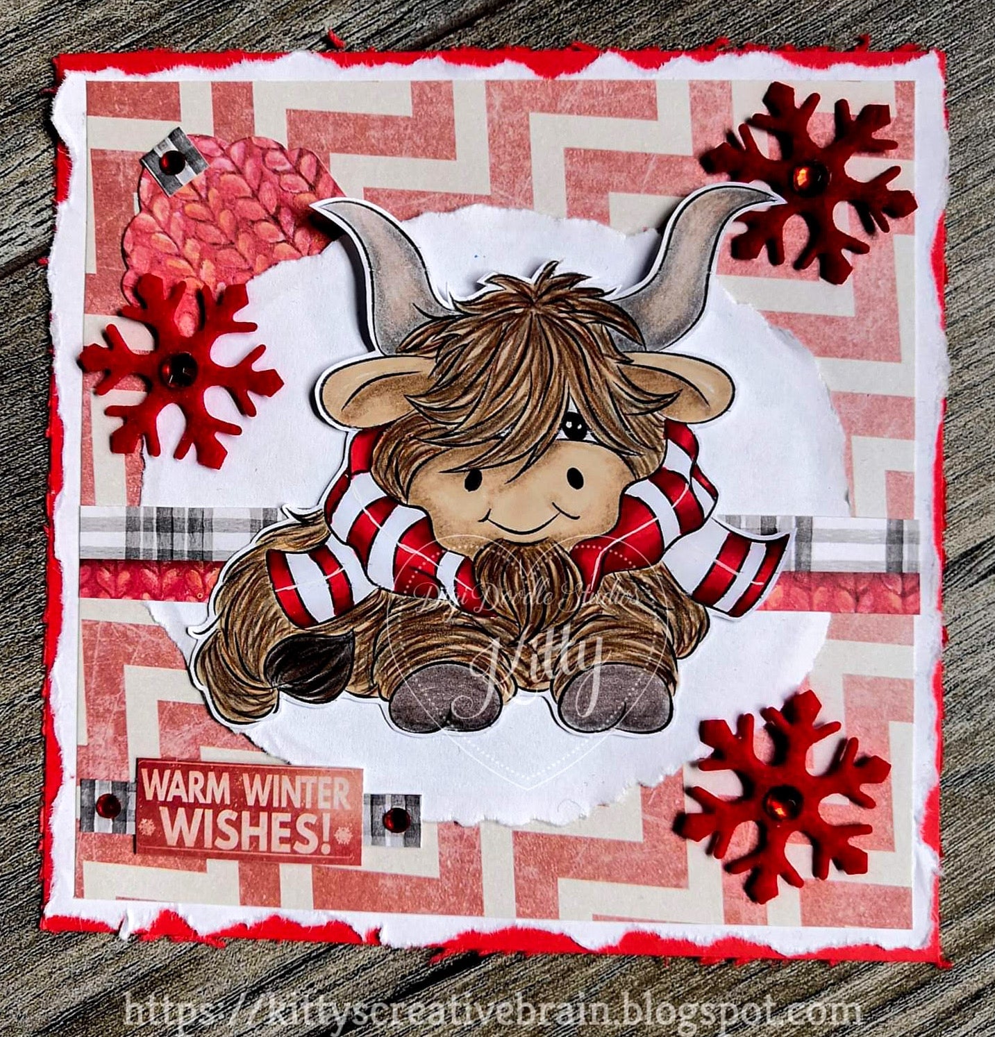 Highland Finn Scottish Highland Cow Digi Stamp