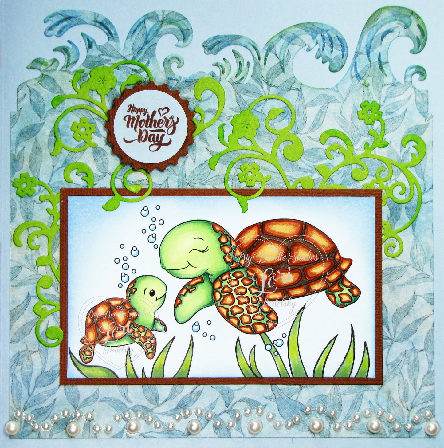 Koopa and Troopa Sea Turtles Digi Stamp
