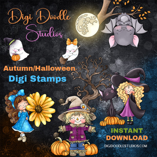 Autumn & Halloween Digi Stamp Release
