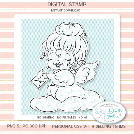 Angel Nora Digi Stamp