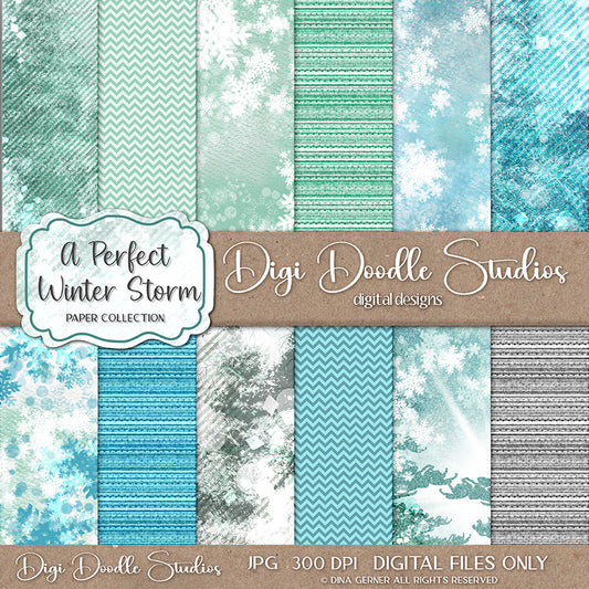 A Perfect Storm Digital 12 x 12 Pattern Paper Collection