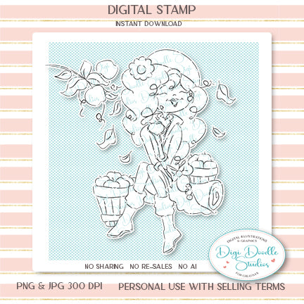 Amber Rose Digi Digi Stamp