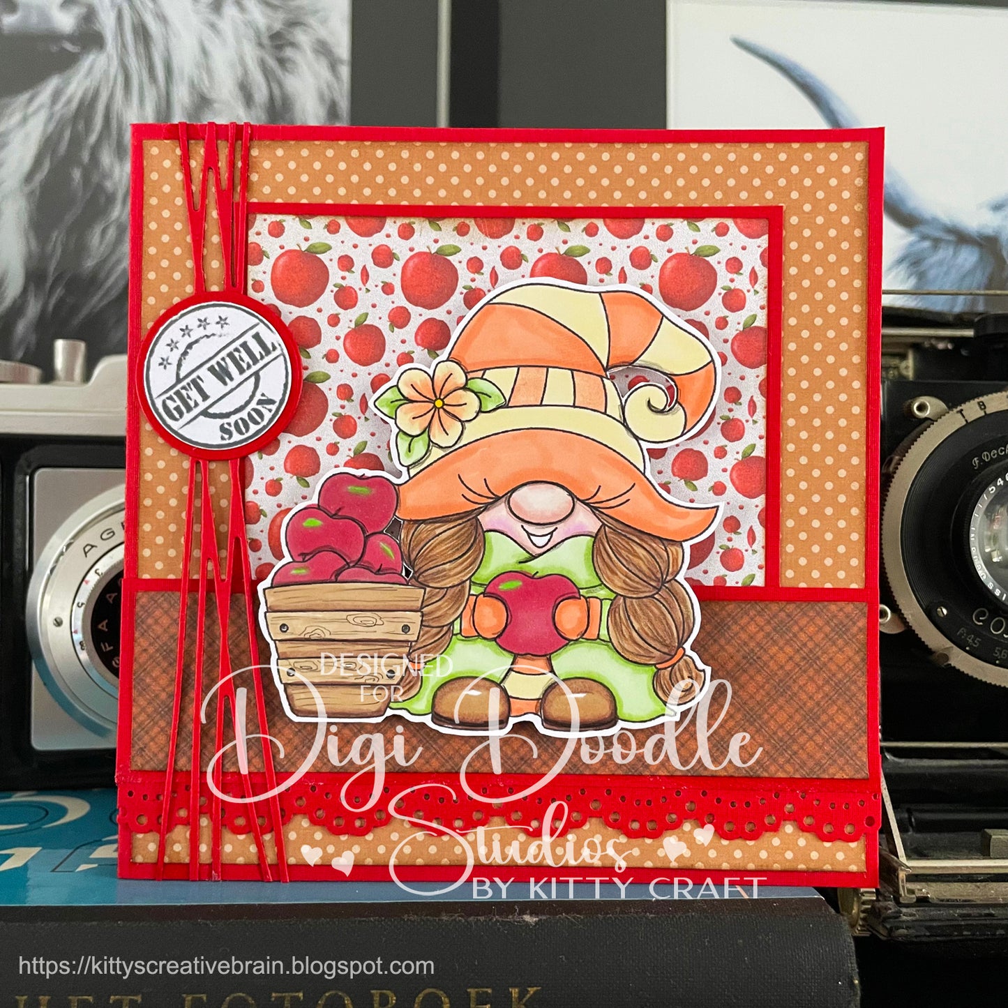 Digi Doodles Apple Crazy 8x8 Digital Paper