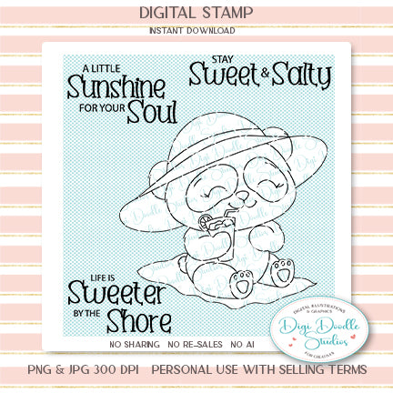 Bamboo Breezy Panda Digi Stamp