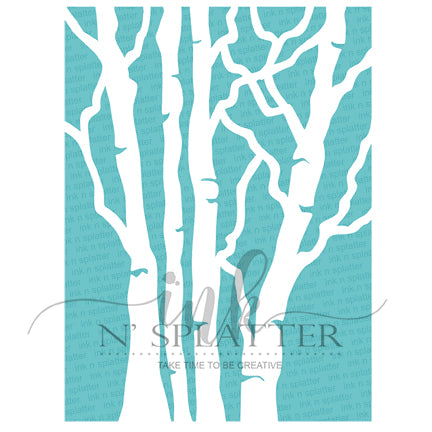 Birch Trees Stencil