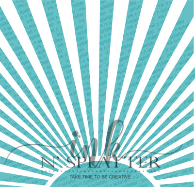 Bright Sun Rays Stencil