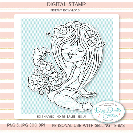 Briony Buttercup Digi Stamp