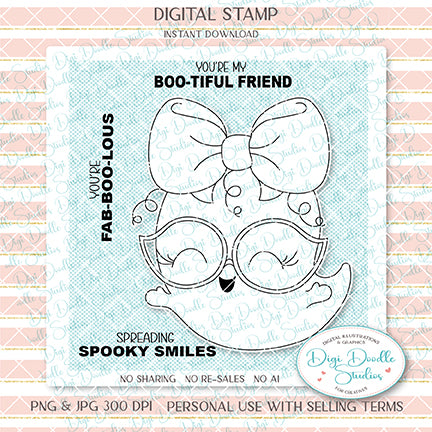 Bubbles La Boo Digi Stamp