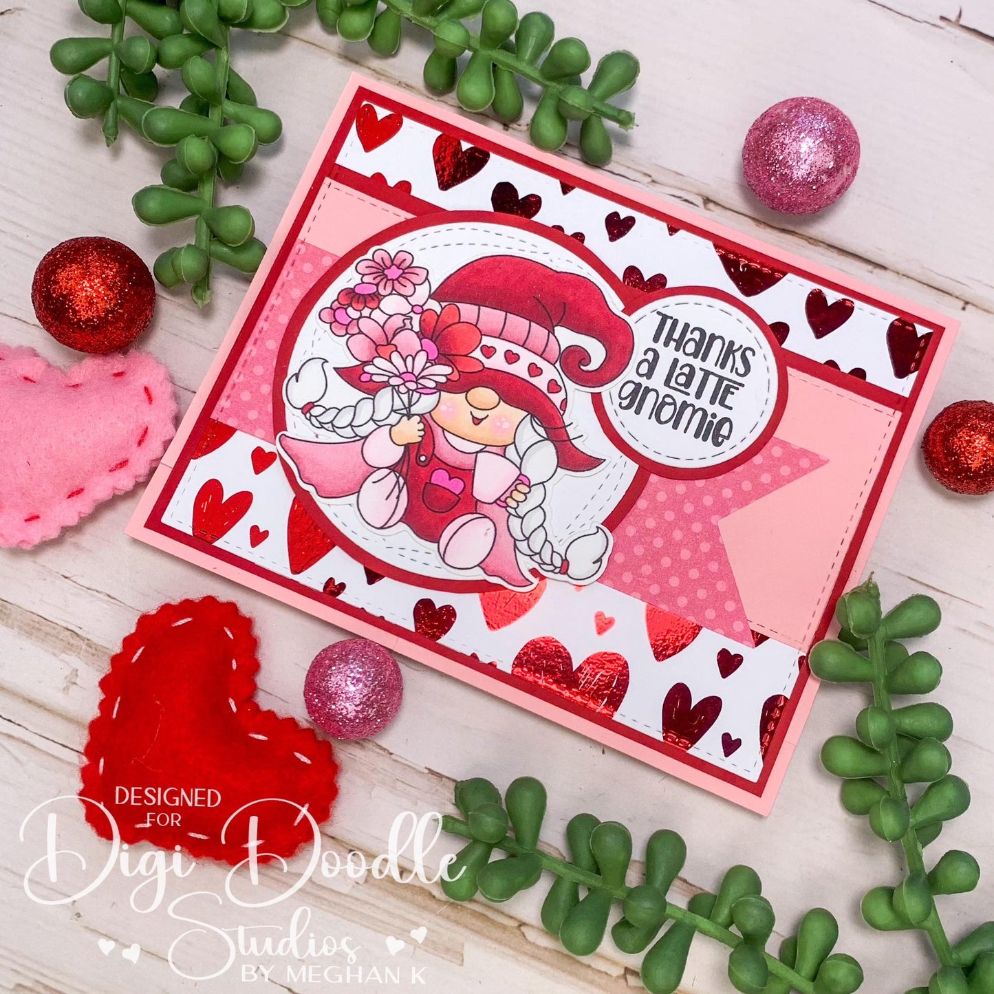 Caesarea Flower Girl Gnome Digi Stamp