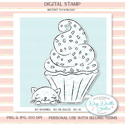 Caliope's Cupcake Digi Stamp