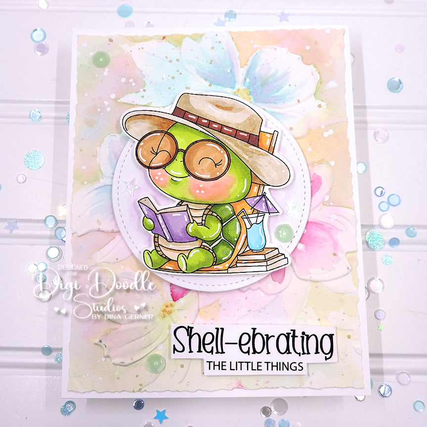 Toby Turtle Tides Digi Stamp