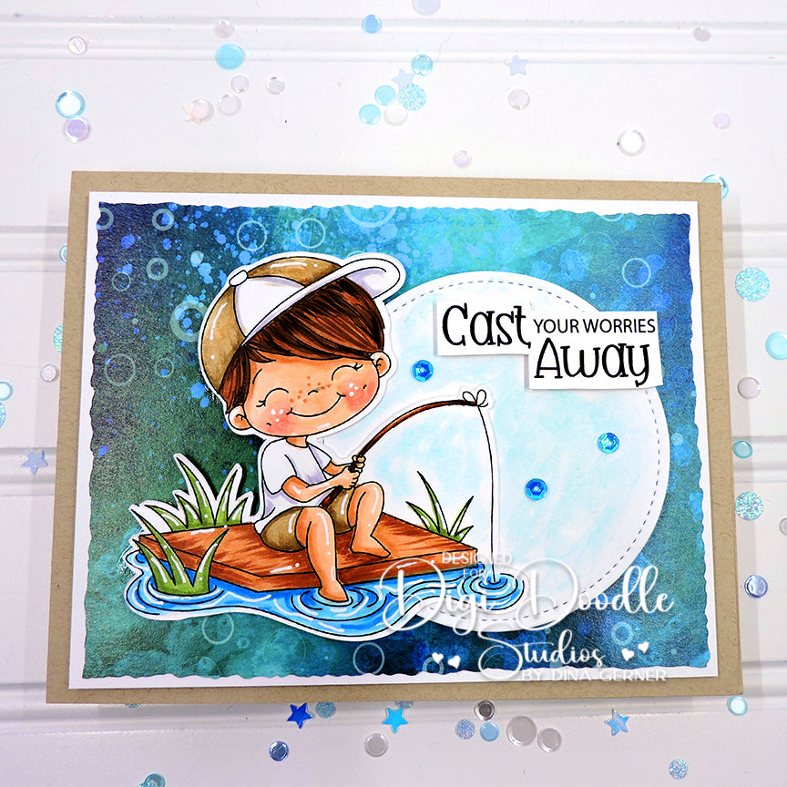 Finnley Creek Fisherboy Digi Stamp