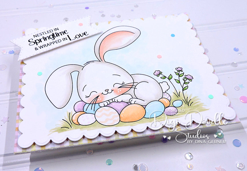 Snuggles Easter Bunny Digi Stamp Set