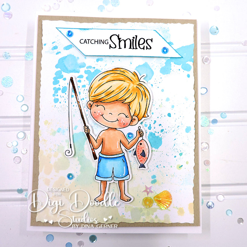 Wylie Reed Fisherboy Digi Stamp