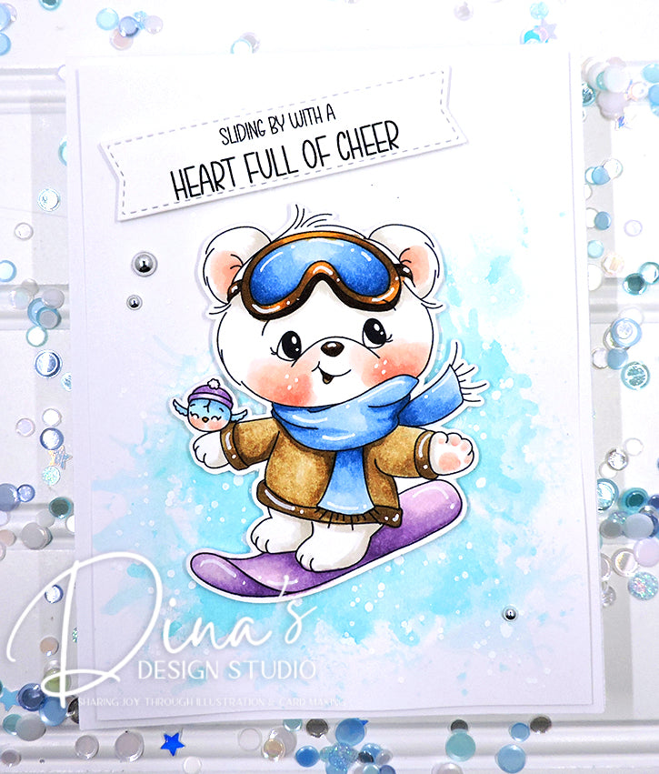 Zoomer Bear & Tilly Digi Stamp